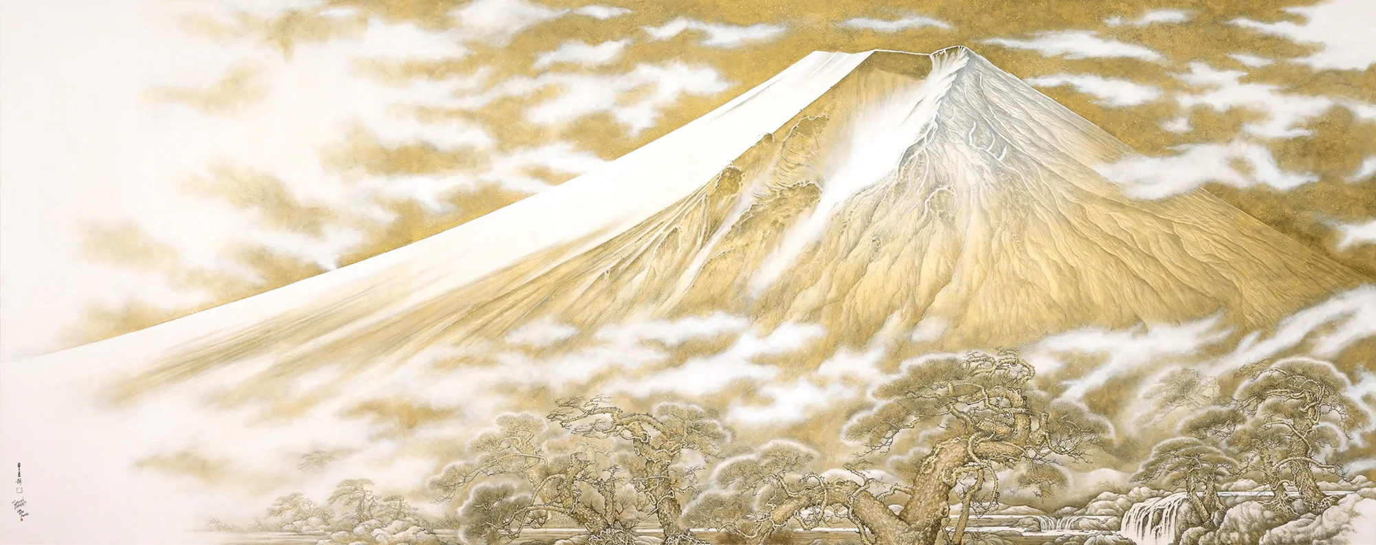 館内に展示された富士山の作品