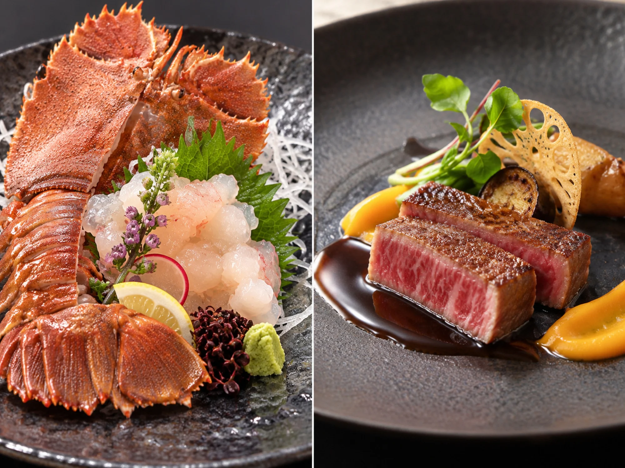 Two examples of dinner dishes