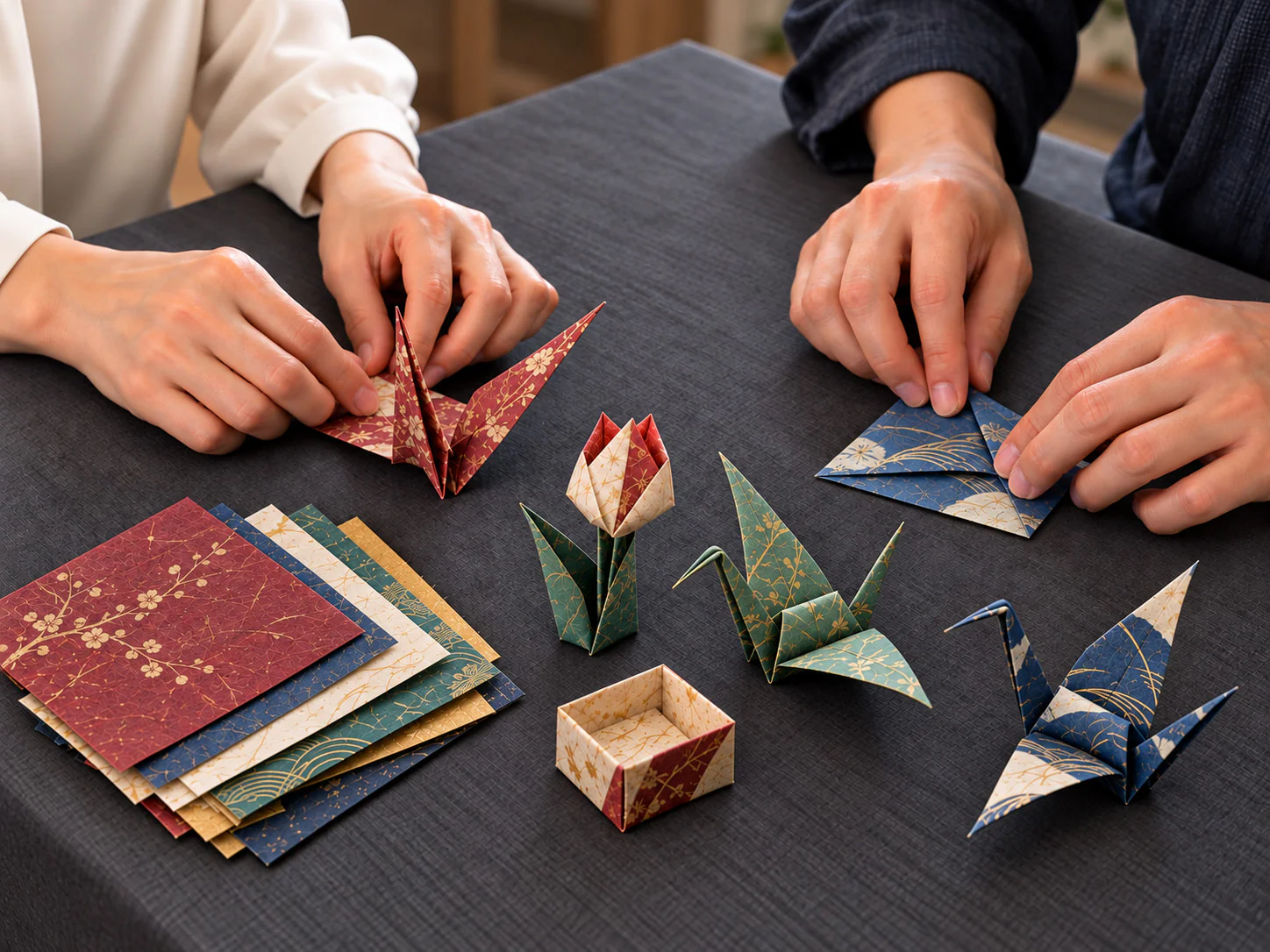 Folding a single sheet of paper